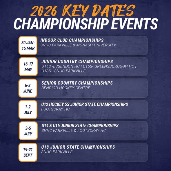 Hv 2026 Championship Dates